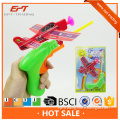 Plastic eject flying glider plane shooting gun toy for kids
